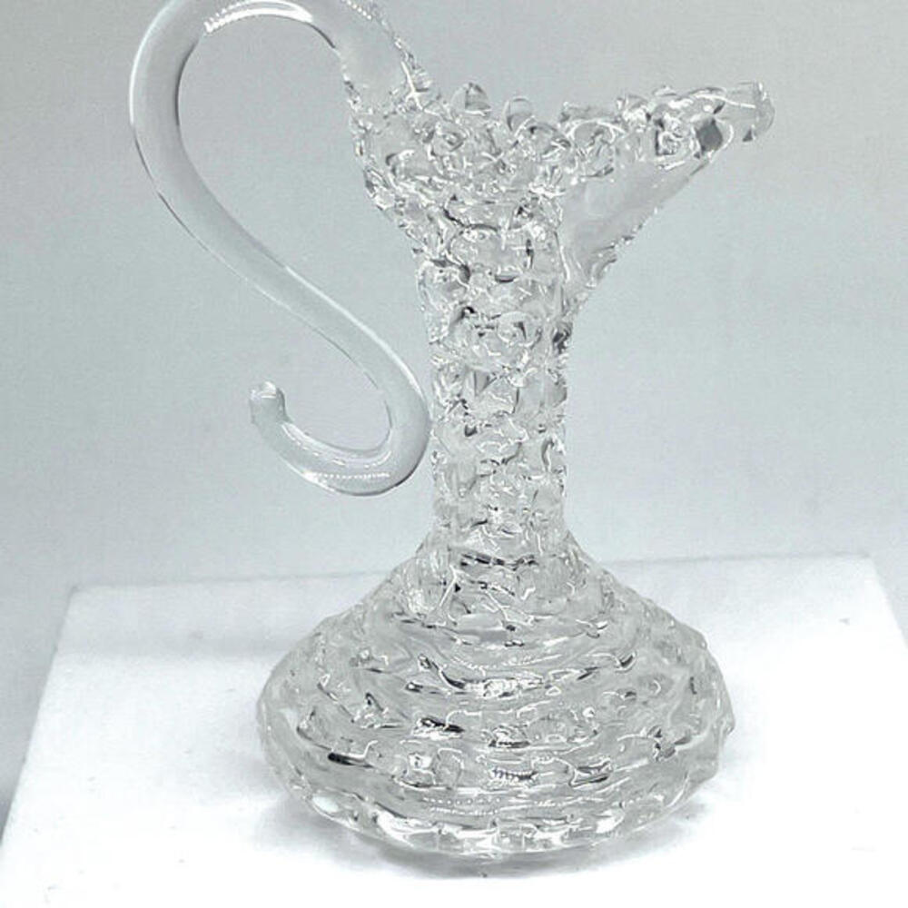 Vintage Miniature‎ Hand Blown Spun Glass Pitcher Doll House 2.75" Height